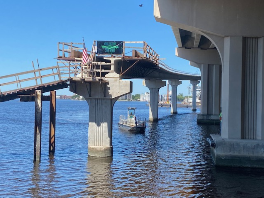 Construction of the Shared Use Path viewed from San Marco (5/4/2020)