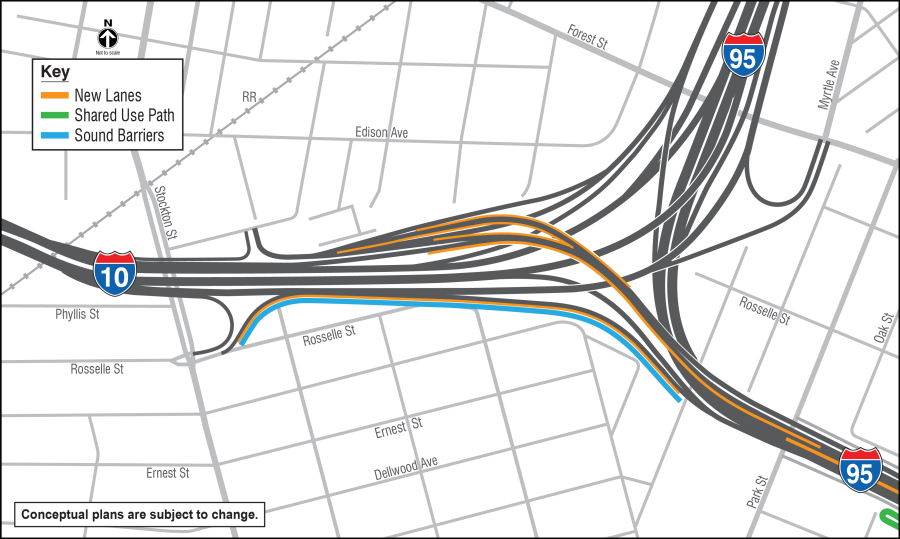 I-95/I-10 interchange improvements